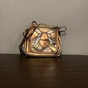 Metallic Gold Patchwork Bag